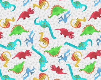 Dinosaurs Tossed All Over from Dinosaur Kingdom by Kate Mawdsley for Henry Glass
