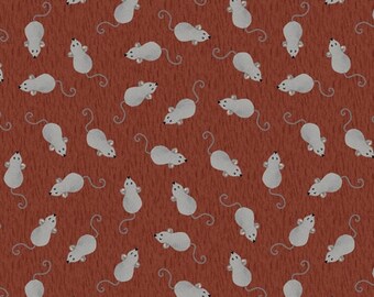 Mice in Red from Fat Cat by Whistler Studios for Windham Fabrics