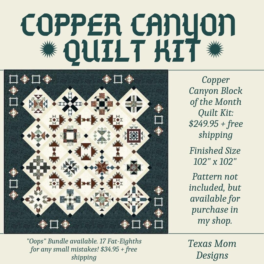 NUEVO Copper Canyon Quilt Kit con tela sólo por Whirligig | Etsy