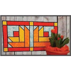 Stained Glass Tulips Pattern by Cut Loose Press *Domestic 1st Class Shipping Only 2.62!*