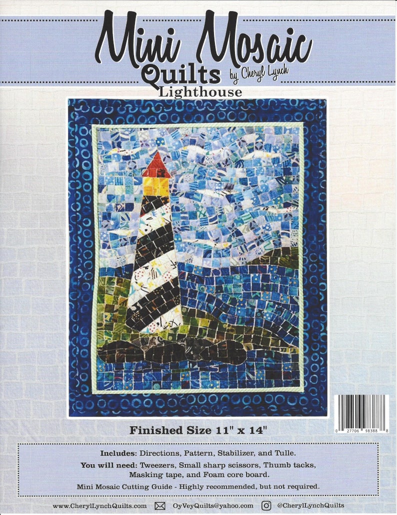 Lighthouse Mini Mosaic Quilt Pattern by Cheryl Lynch Quilts image 1