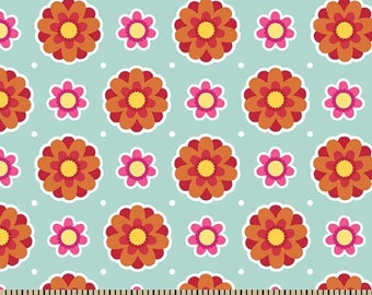 Anna's Garden Flower Dots in Sky CLEAR THE BOLT 4.5 yards by Patrick Lose Fabrics - Sky 63794-E190715