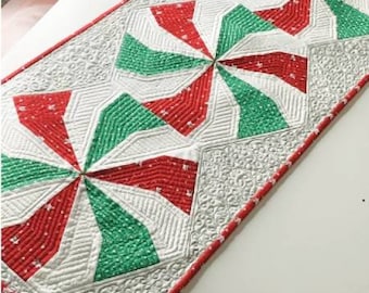 Peppermint Twist Runner Pattern by Cut Loose Press *Domestic 1st Class Shipping Only 2.62!*