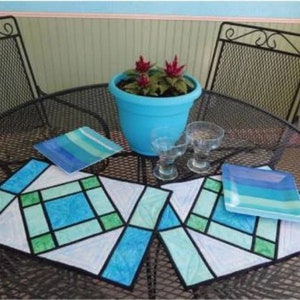 Stained Glass Placemat Pattern by Cut Loose Press *Domestic 1st Class Shipping Only 2.94!*