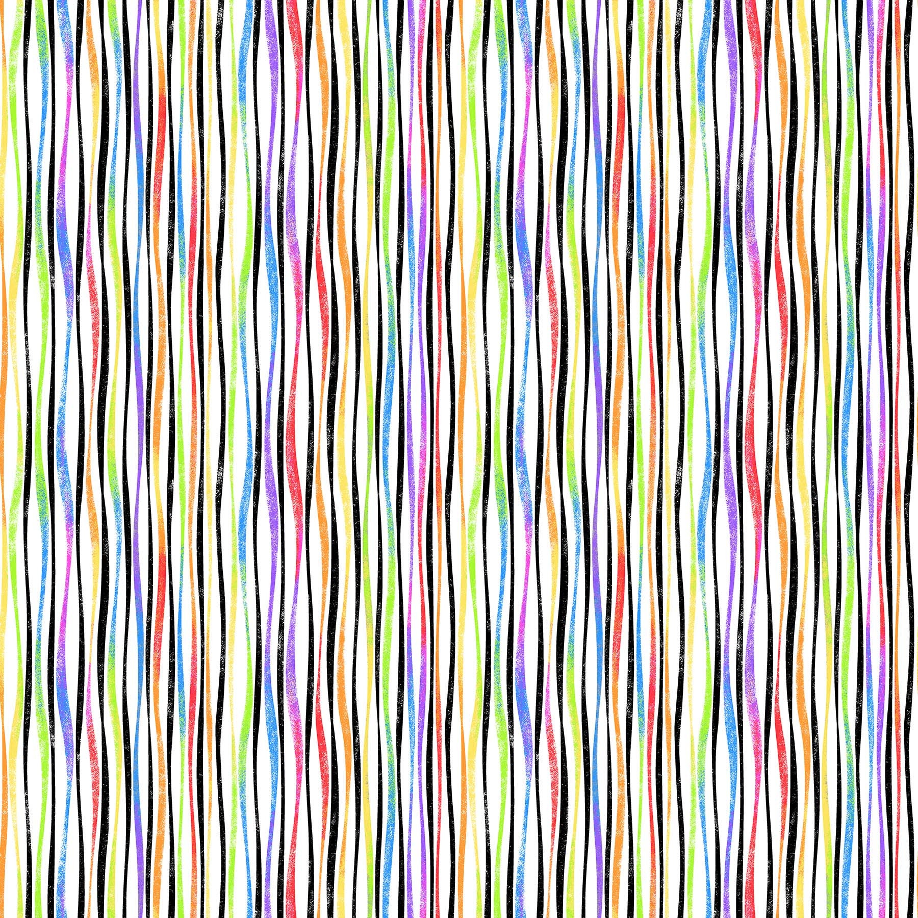 Prismatic Streamers White Multi 10374-10 by Patrick Lose Fabrics for Northcott