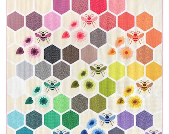Honeycomb Abstractions Quilt Pattern by Violet Craft