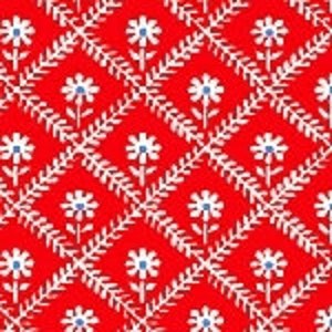 Sugarcube Flower Lattice in Red by Whistler Studios for Windham 52736-1
