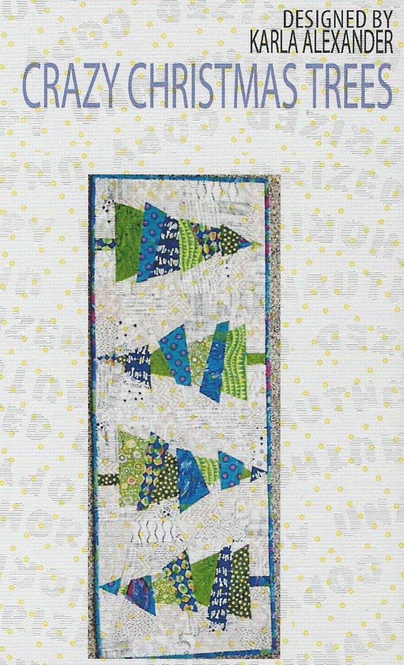 Crazy Christmas Trees Quilt Pattern by Cut Loose Press Etsy