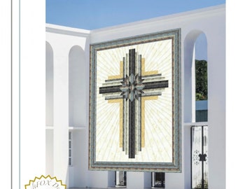 Reclaimed Wood Cross Quilt Pattern by QuiltFOX *Domestic 1st Class Shipping Only 3.04*