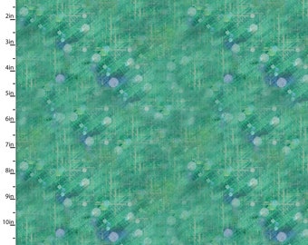 Boho Owls Geo Splotch End of Bolt Yardage 70 inches (1.94 yards) by 3 Wishes Fabric– 13787-Green