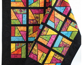 Stained Glass Magic Quilt Pattern | First Class Shipping Only 2.94 | Cut Loose Press