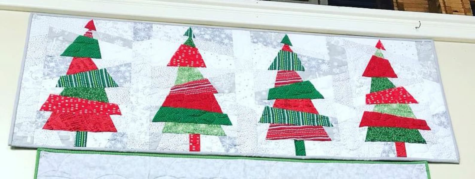 Crazy Christmas Trees Quilt Pattern by Cut Loose Press Etsy