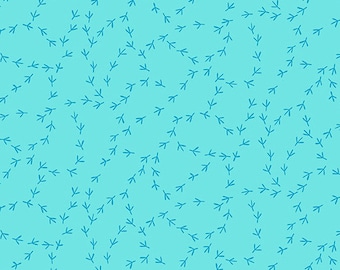 Chicken Scratch in Teal from The Coop by Andover Fabrics