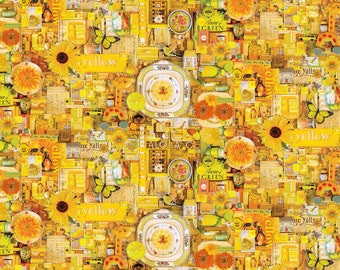 Color Collage Yellow by Shelley Davies for Northcott