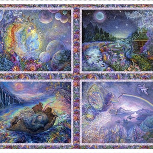 Astral Voyage Panel van Josephine Wall for 3 Wishes Fabrics- 20189-PNL