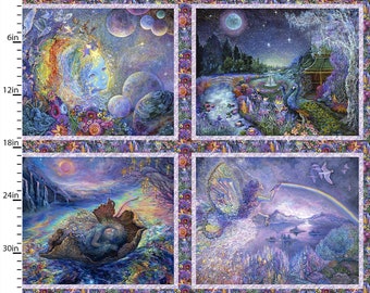 Astral Voyage Panel by Josephine Wall for 3 Wishes Fabrics- 20189-PNL