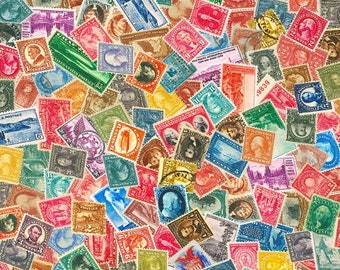 Antique Stamps from Library of Rarities by Robert Kaufman Fabrics