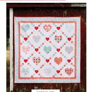 Hearts and Kisses-quiltpatroon van Beverly McCullough | Valentijn-quiltontwerp | Geschikt voor beginners | Binnenlandse 1e klas verzending 3,17