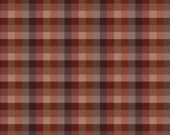 Mountains Calling Gingham in Brown by Bernadett Urbanovics for FIGO Fabrics | 90685-36