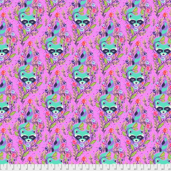 Free Spirit Tula Pink All Stars Fern Squirrel PWTP028 Cotton Fabric BTY