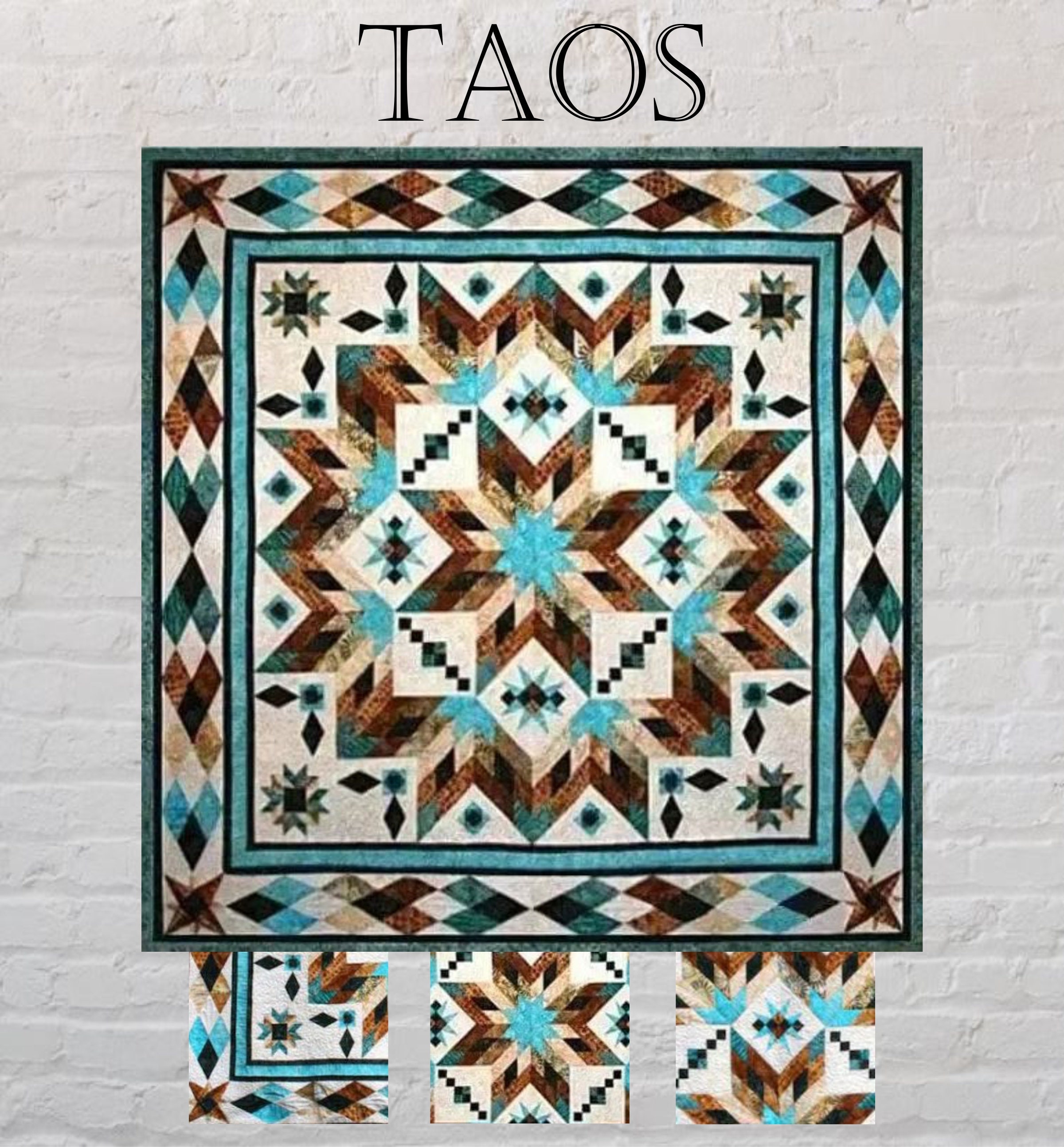 Taos Quilt Pattern Designed by Chris Hoover From Whirligig Etsy UK