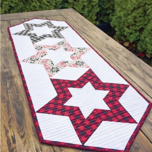 Stained Glass Table Runner Pattern by Cut Loose Press Etsy
