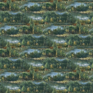Paisajes naturales de Northwood, paisajes silvestres escénicos de Hautman Brothers Wildlife Art para Northcott DP27544-78