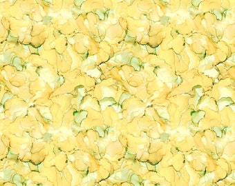 Morning Light Alcohol Ink Texture Yellow END OF BOLT 1.67 Yards DP25288-52 by Northcott