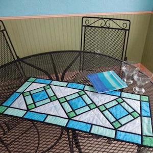 Stained Glass Table Runner Pattern by Cut Loose Press *Domestic 1st Class Shipping Only 2.92!*