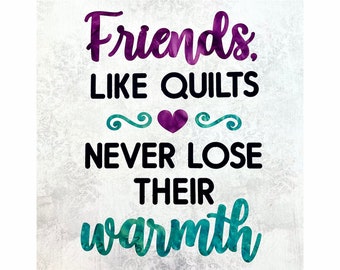 Friends Like Quilts Laser Cut Applique Kit by Westfield Laser Design | Prefused Precut Quote Quilt Kit | Letter Applique Sewing Project
