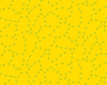 Chicken Scratch in Yellow from The Coop by Andover Fabrics