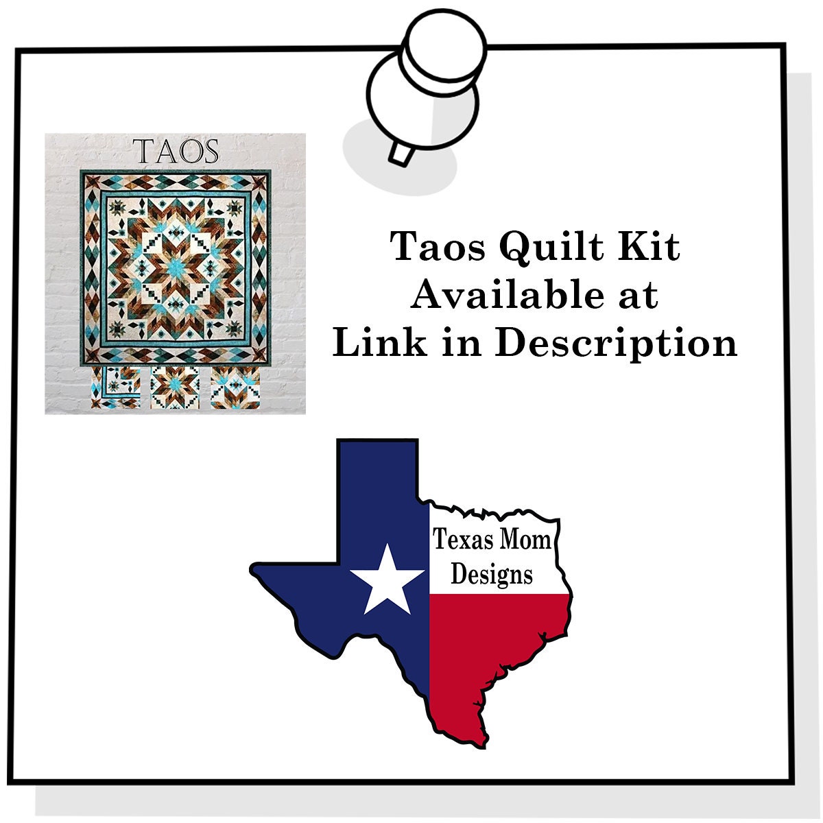 Taos Quilt Pattern Designed by Chris Hoover From Whirligig Etsy Canada