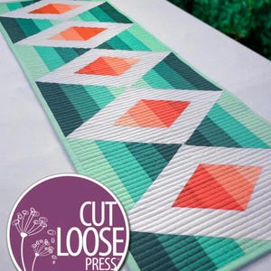 Aztec Diamond Table Runner Pattern | First Class Shipping Only 2.94 | Cut Loose Press