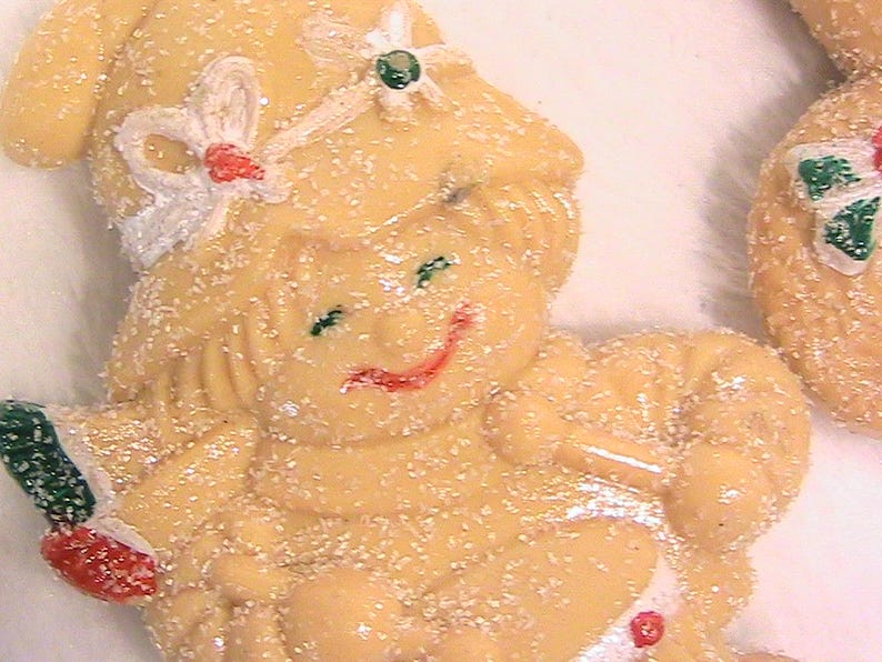 Ornaments, Vintage Sugared Polymer Clay Ornaments, Set of 12 Etsy