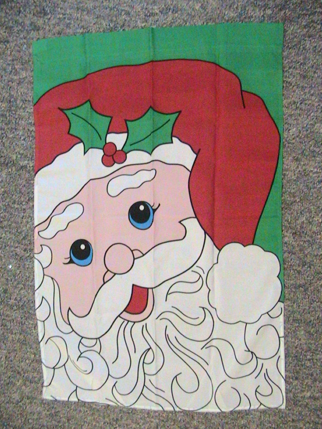 Christmas Yard Flag Vintage Christmas Santa Face Yard Flag Etsy