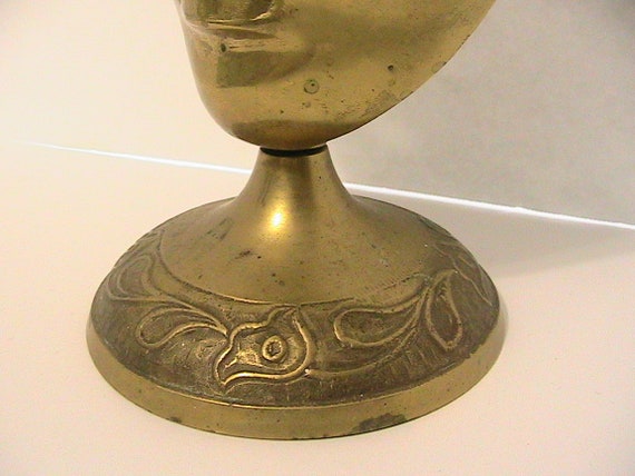 Brass Mask on Stand - image 4