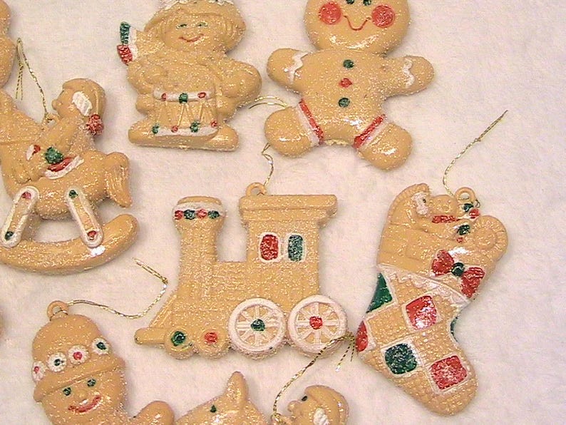 Ornaments, Vintage Sugared Polymer Clay Ornaments, Set of 12 Etsy