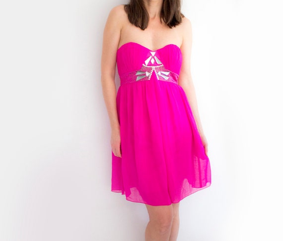 Pink Bandeau Cocktail Dress, Lipsy Party dress, V… - image 1