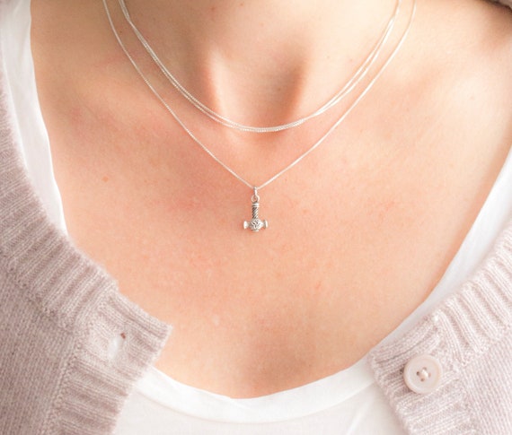 Silver outlet mjolnir pendant