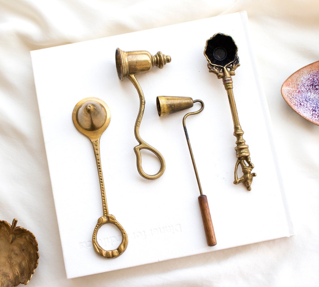 Antique Brass Candle Snuffer Gold Candle Snuffer Candle Etsy