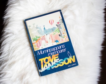 Vintage Muminpappans memoarer de Tove Jansson, Mumintrollen Book Swedish 1980, Moomins Book en sueco, finlandés Moomintroll Book sueco