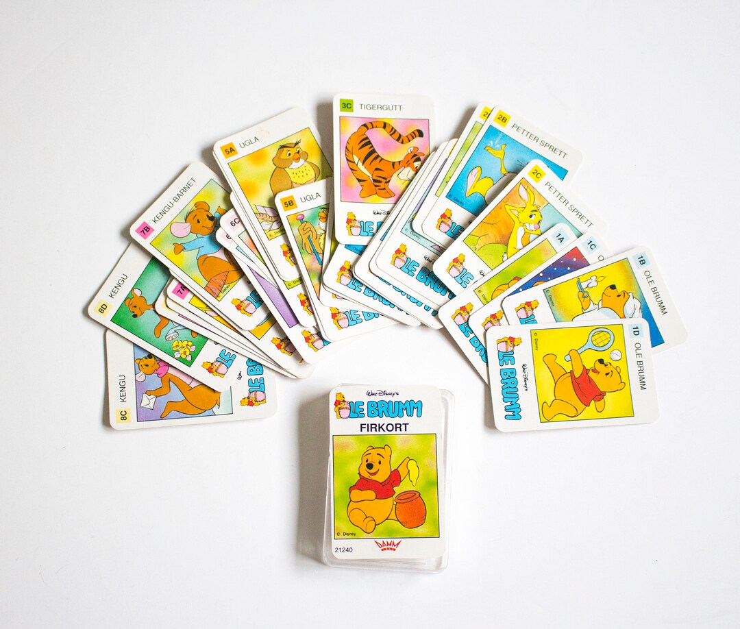 Vintage Winniethepooh Playing Cards, Pooh Bear Kemps Playing Cards