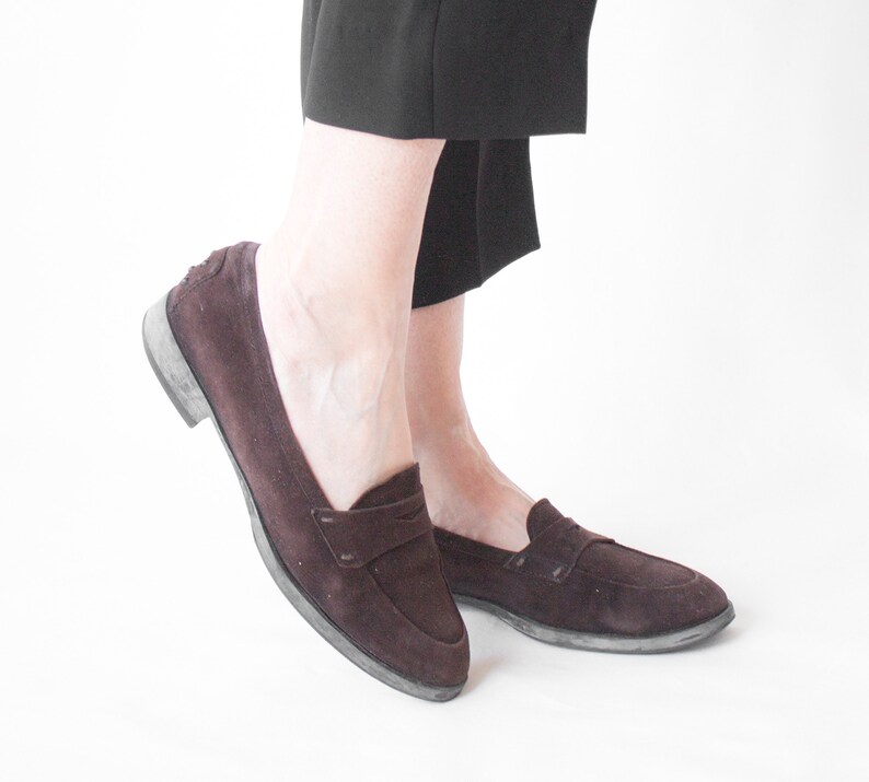 ladies suede loafers
