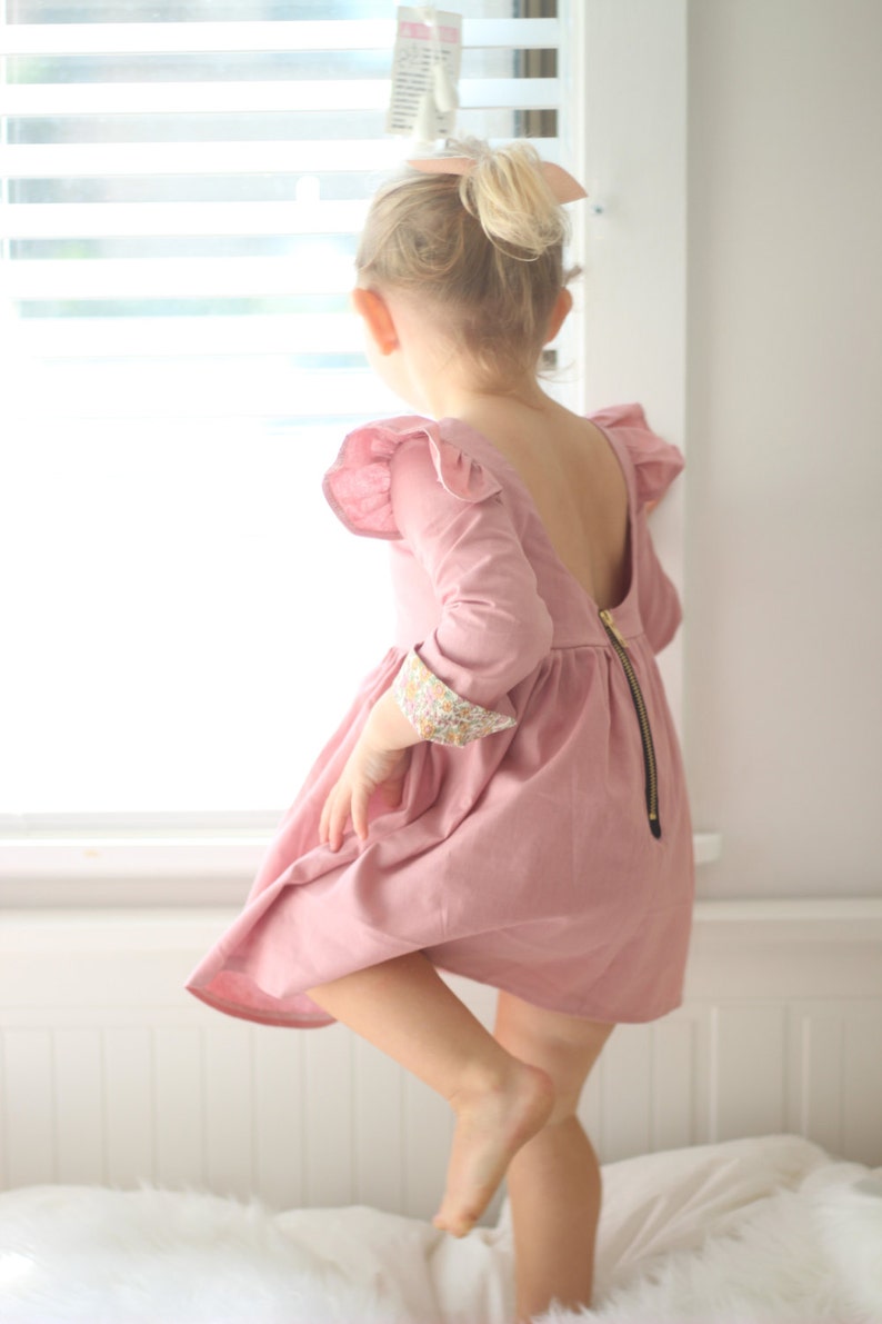 long sleeves girls dress sleeves Girls long sleeved dress kids dress winter dress toddler dress The Isabella Dress