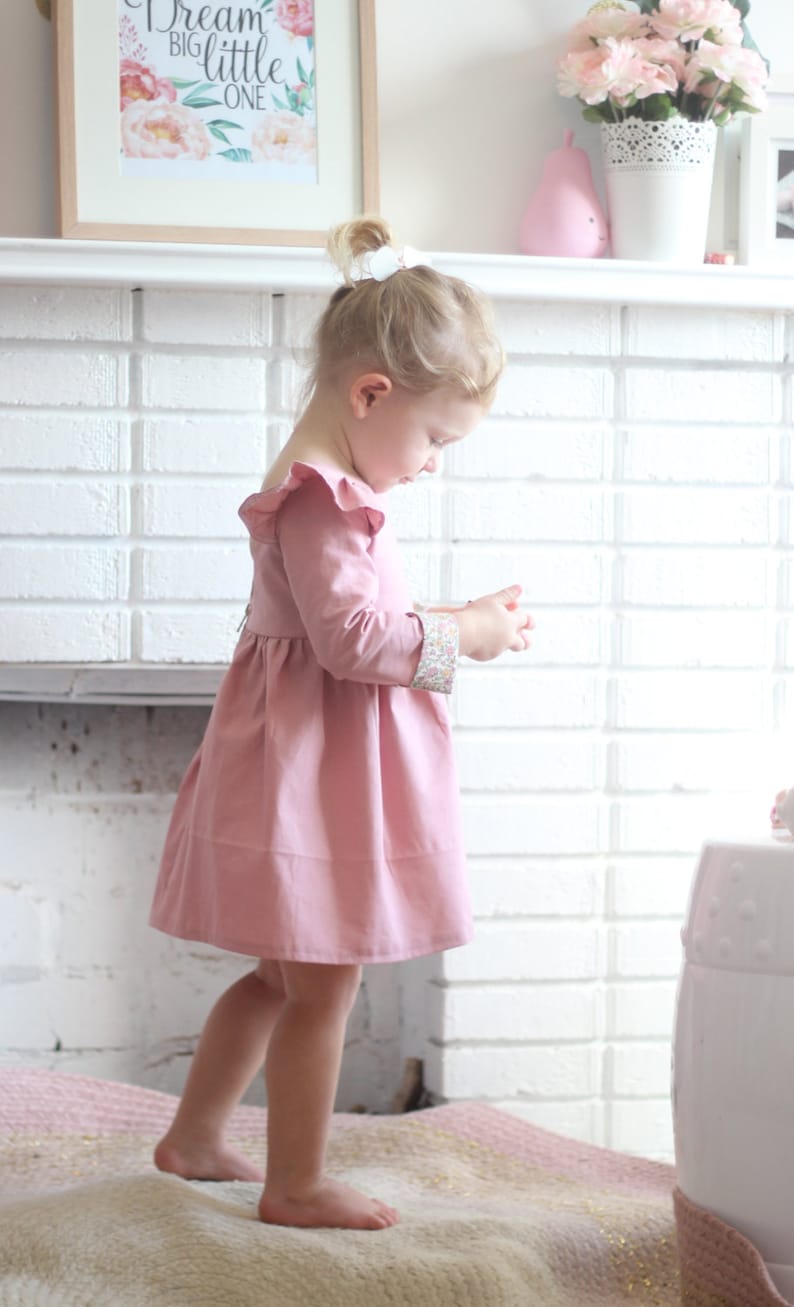 long sleeves girls dress sleeves Girls long sleeved dress kids dress winter dress toddler dress The Isabella Dress