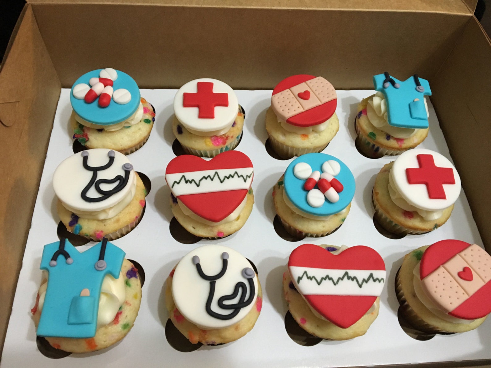 Medical Themed Cupcake Toppers Etsy
