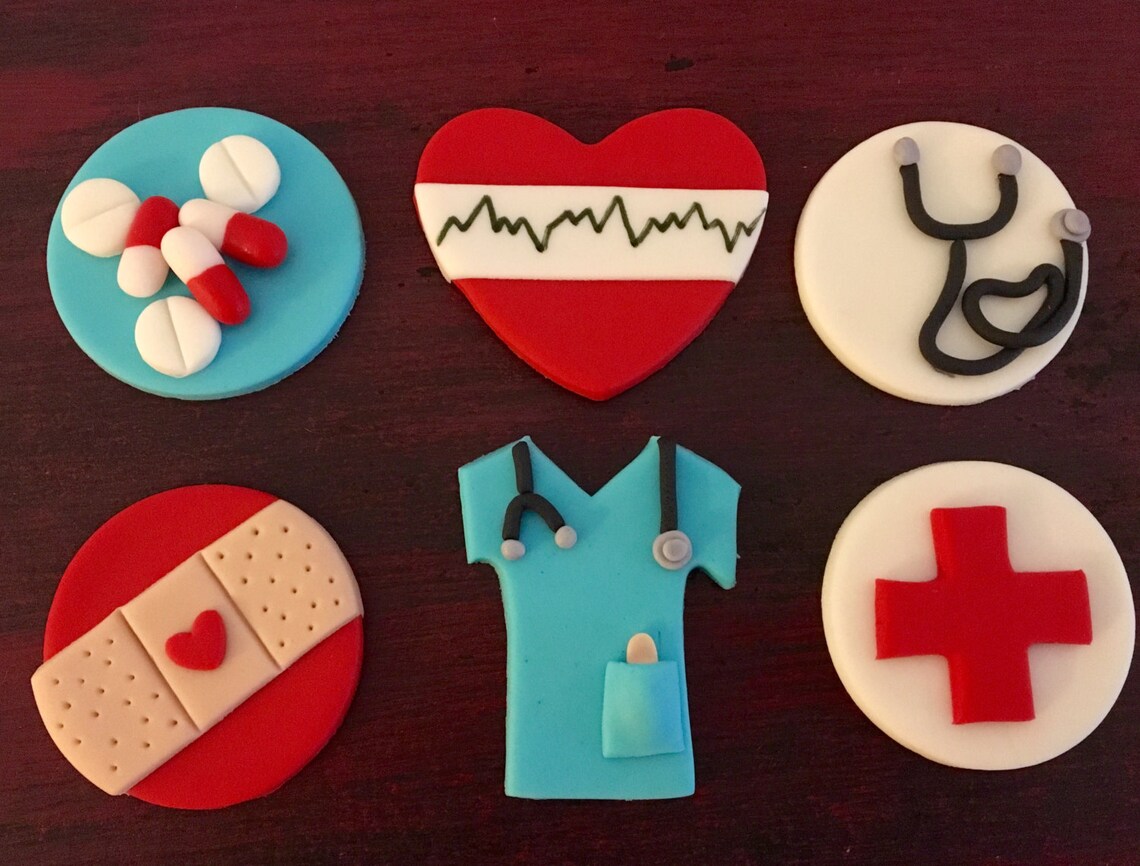 Medical Themed Cupcake Toppers Etsy