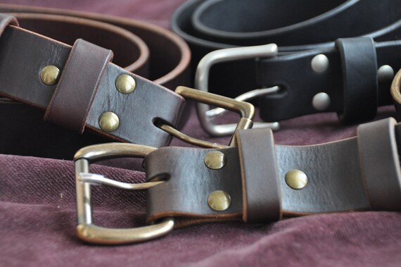 full grain buffalo leather belt