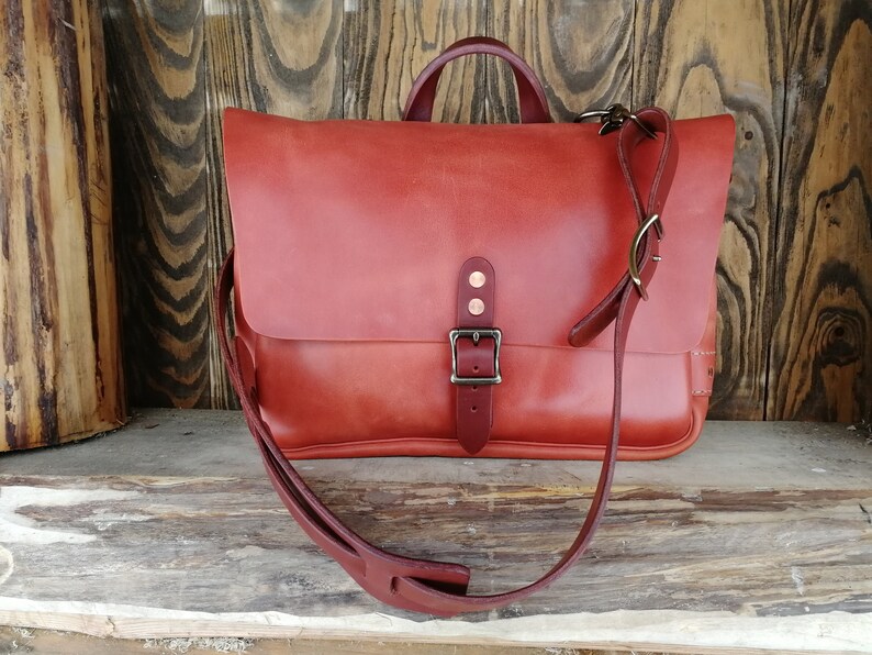 14 Handmade Leather Mailbag Shoulder Mail Bag custom Etsy