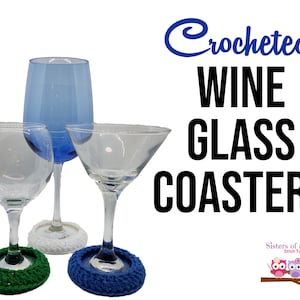Crocheted Wine Glass Coasters